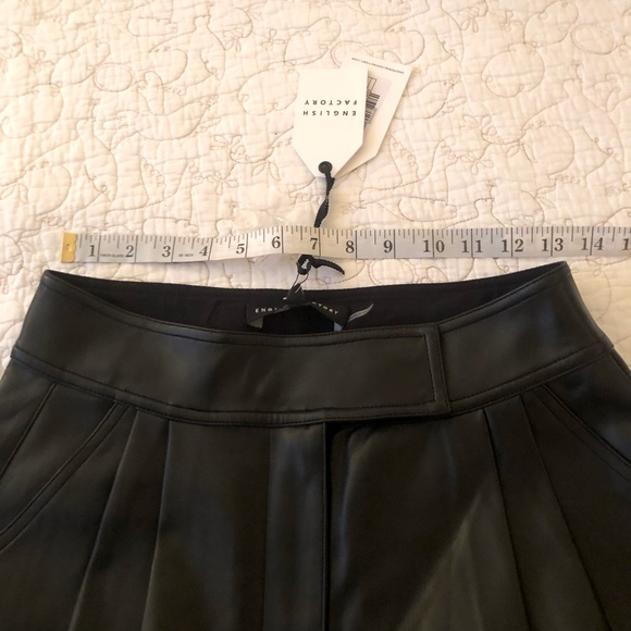 English Factory Faux Leather Pleated Trouser Pants Size S NWT - Picture 8 of 15